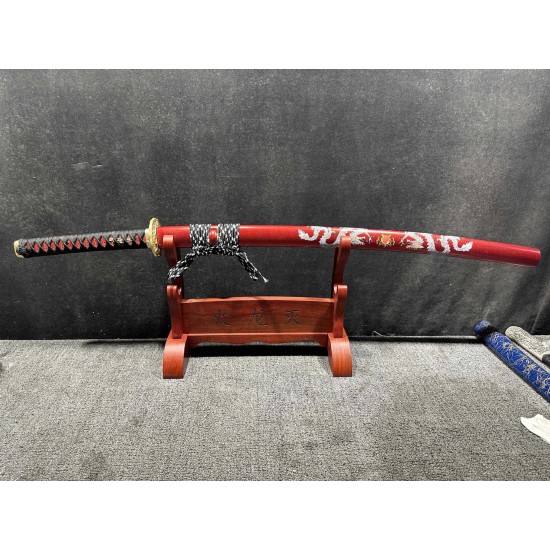 katana 319 Plum Blossom Demon Dragon T10 steel real sword ture Ready to fighting katana for sale