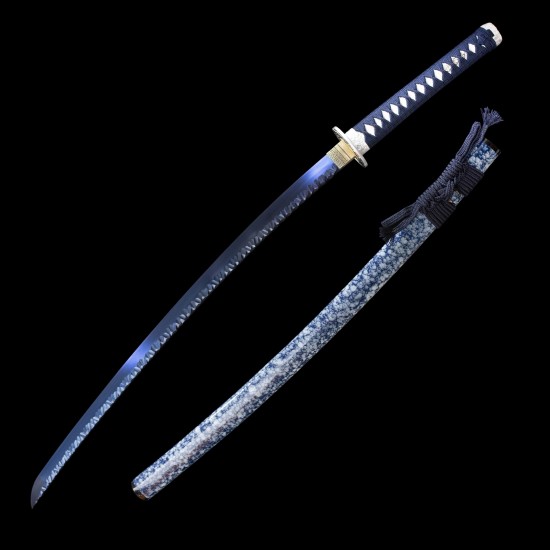 katana 334 Blue Tiger high manganese steel real sword ture Ready to fighting katana for sale
