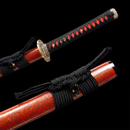 katana 416 Longquan City, sword manganese steel forging, grinding grinding white double-line refined pure copper knife, long commander 376-432