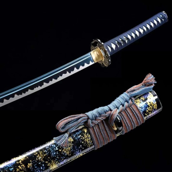 katana 380 High manganese steel forged blued ground