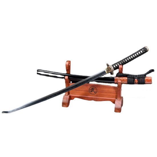 katana 413 Longquan City Sword T10 Steel forging Blade Blade Blade Flame Pure Copper Mirror Mirror grinding long model command knife 376-432