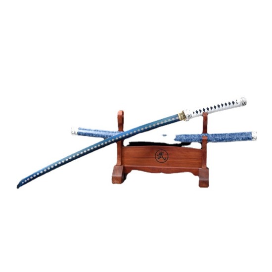 katana 397Longquan City Sword High Manganese Steel Printing Blue Printing Japanese Film Corporation Command Sword Cold Weapons 376-432