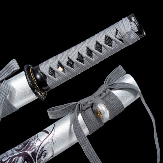 katana 417 Longquan Short Sword High Manganese Steel Handmade Forging Section of Heiyan White Japanese Improvement Knife Candidate 376-432