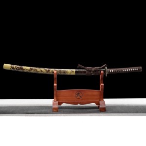 katana 410 Longquan City Sword T10 Steel Burning Blade Handmade Mirror long Japanese-style imitation sword command knife 376-432