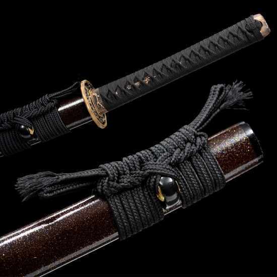 katana 422 Longquan sword retro manganese steel forging purple long Japanese-style imitation knife command knife 376-432