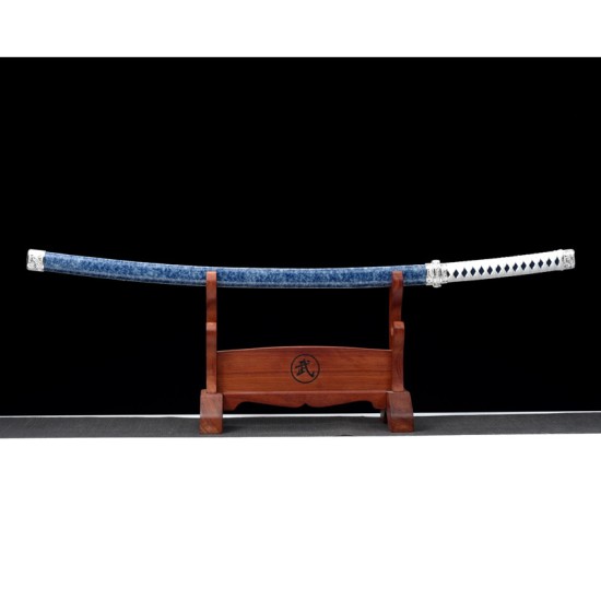 katana 397Longquan City Sword High Manganese Steel Printing Blue Printing Japanese Film Corporation Command Sword Cold Weapons 376-432