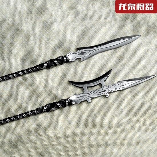 Tea knife reverses Wei Bing's golden handle small weapon eighteen weapons to play decorative decoration
