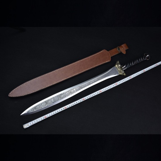 Longquan sword handmade forging one -in -one spring and six sides of spring and autumn Han swords and television long sword cold weapon sword collections