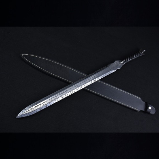 Longquan sword handmade forging integrated cracks, sword film, Han sword Tang sword Tang sword cold weapon long sword decoration