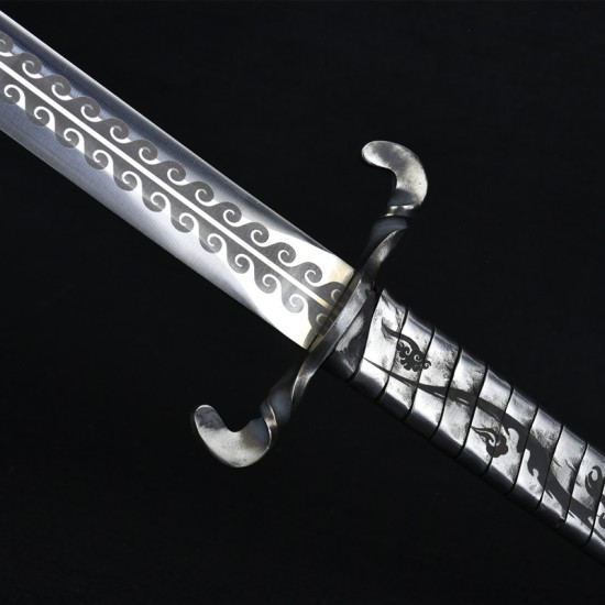 Longquan City Sword Handmade Forging Tongshi Tang Sword Head Stainless Steel Sword Sword Film Cold Weapon