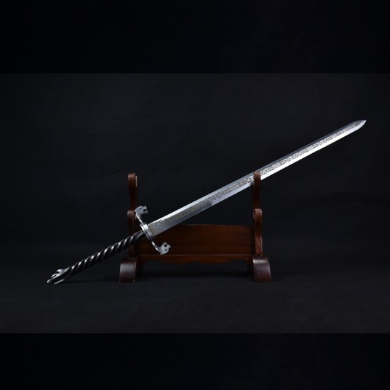 Longquan City Sword Handmade Forging Integrated Six Sides Tang Sword Film and Television Cold Weapon Long Sword Hard Sword Craft