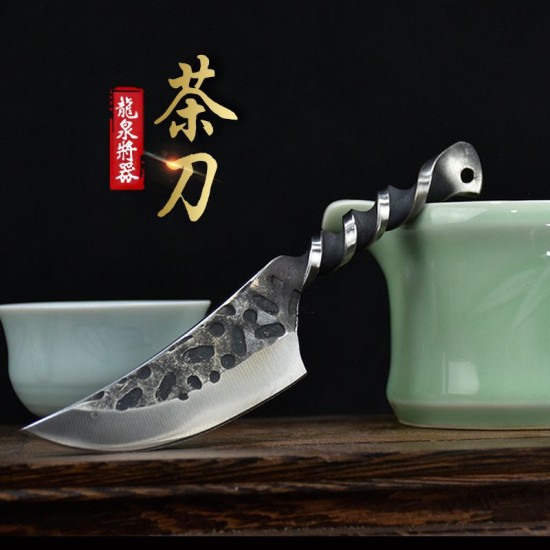 Longquan forging all -in -one Douyin tea knife tea needle Pu'er tea knife black tea ceremony accessories Guma tea knife 功 具 具