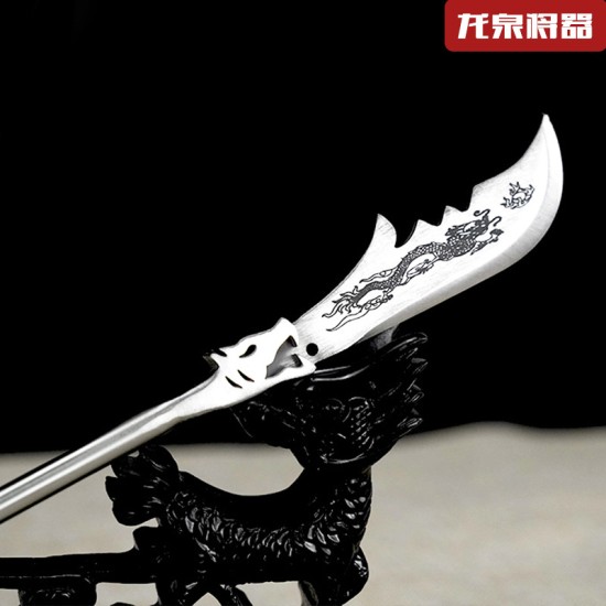 Longquan tea knife stainless steel integrated small weapon tea set mini weapon to play decorative ornaments