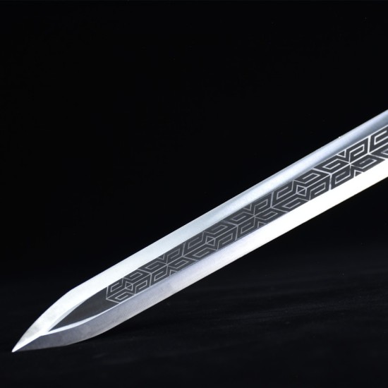 Longquan sword handmade forging all -in -one modern six -faced Tang sword body, sword film film and television long sword crafts