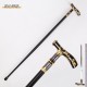 Walking stick sword 19  metal British retro panda shaped gentleman cane T-shaped cane sword self-defense weapon civilization stick