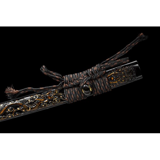 katana 067 Copper T10 Flame Pattern Warrior Blade  (King)